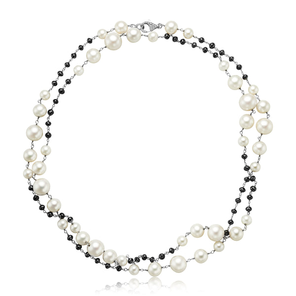 South Sea Pearl & Black Diamond Necklace