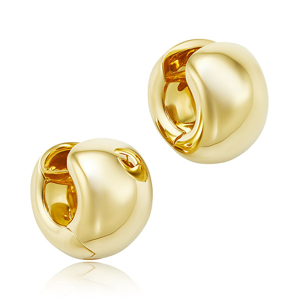 18k Yellow Gold Huggie Earrings