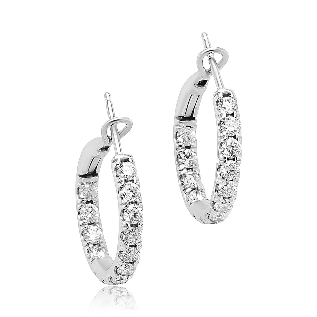 Inside-Out Diamond Huggie Earrings