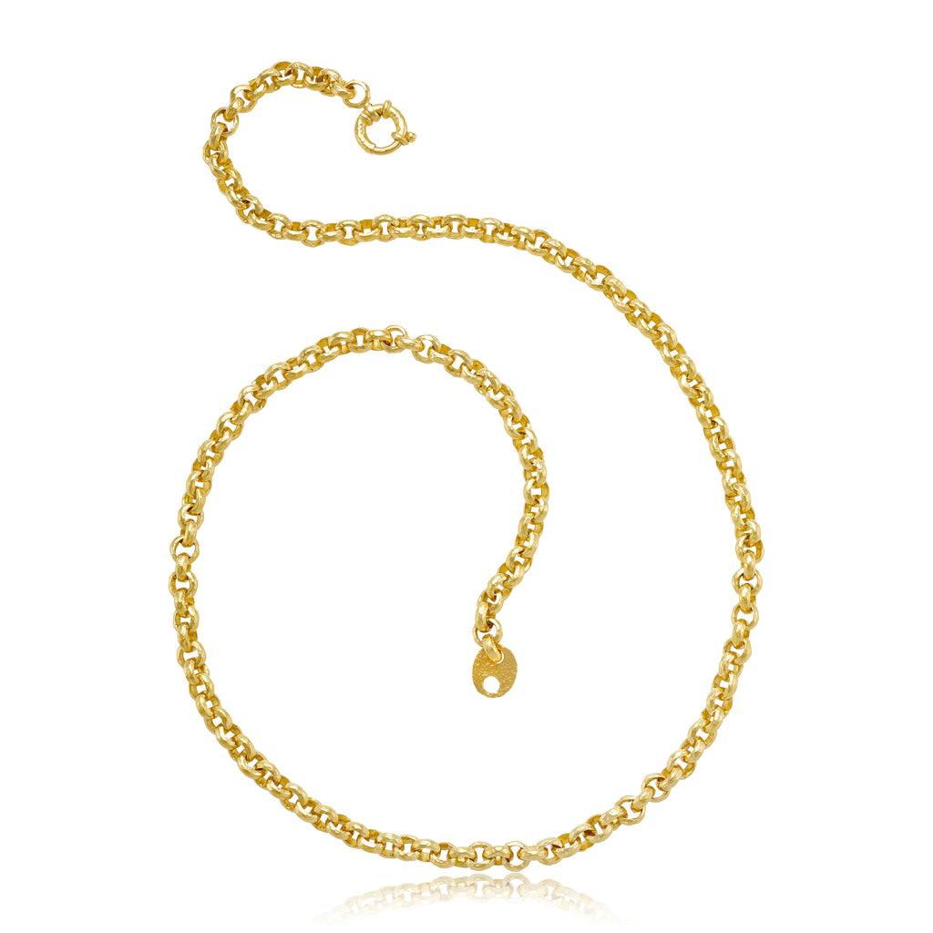 14k Yellow Gold Cable Link Necklace